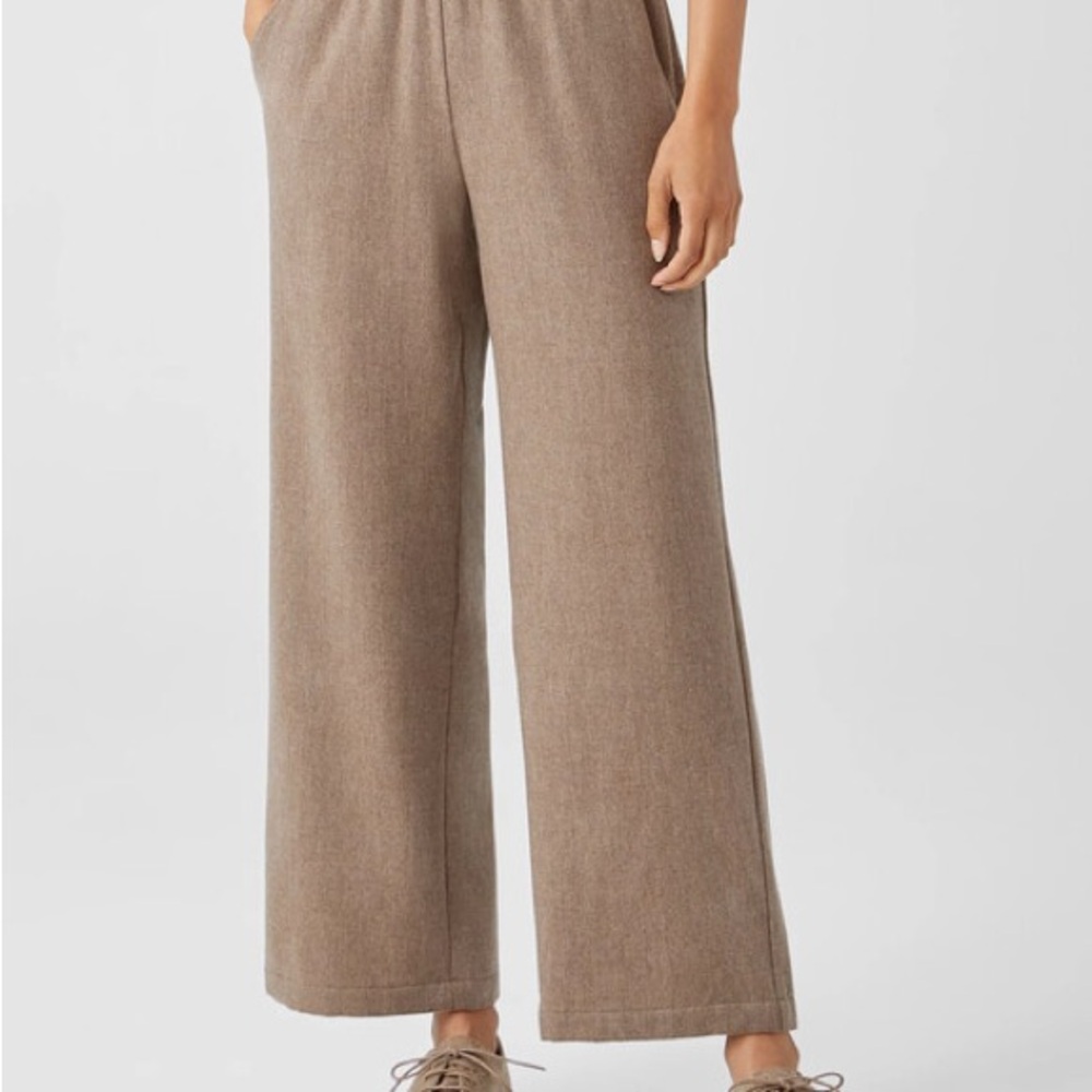 Eileen Fisher Soft Wool Pants in Taupe